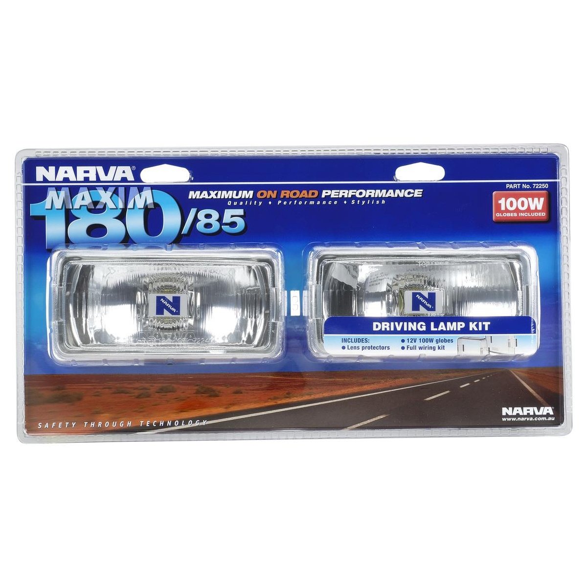 Narva Maxim 180/85 Driving Lamp Kit 12V 100W - 72250