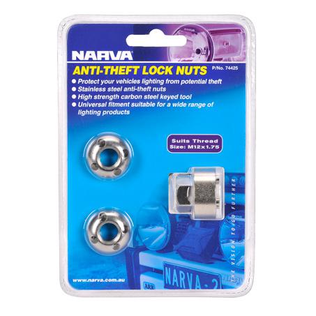 Narva Security Nuts M12 x 1.75 (2Pk) 74425
