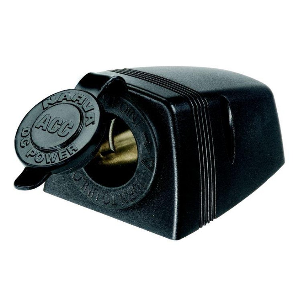 Narva HD Surface Mount Accessory Socket 12V Black 81025