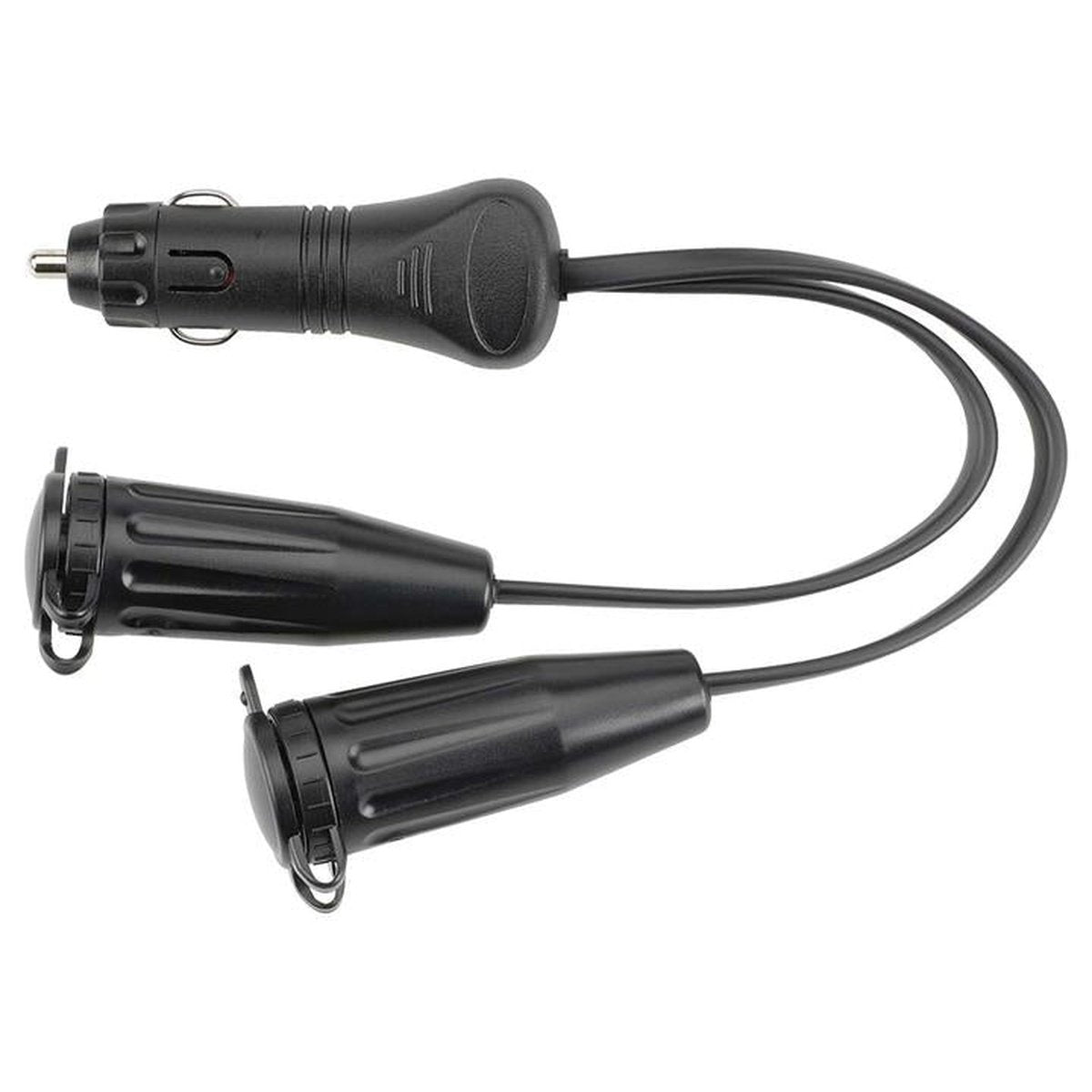 Narva Heavy Duty Adaptor with Cigarette Lighter Plug to Twin Merit Sockets 150mm 81035BL