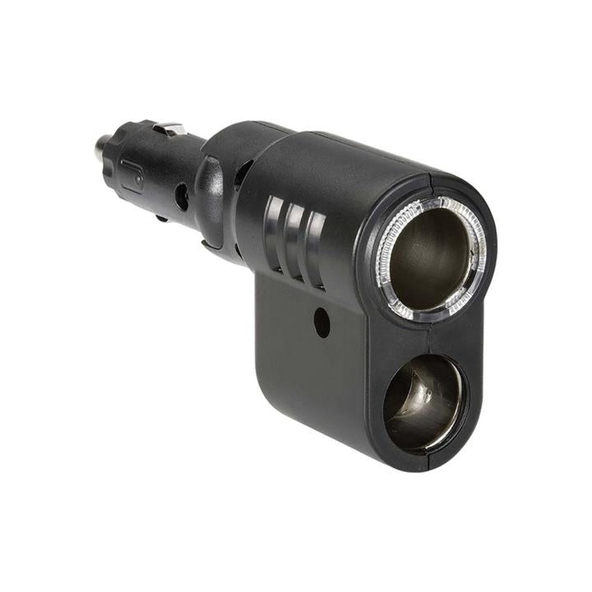 Narva Cigarette Lighter Plug with Adjustable Twin Accesory Sockets and Lighter Fixture 12V 81044BL