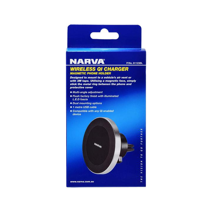 Narva Wireless Charging Magnetic Phone Holder 1.5A 5V 81123BL