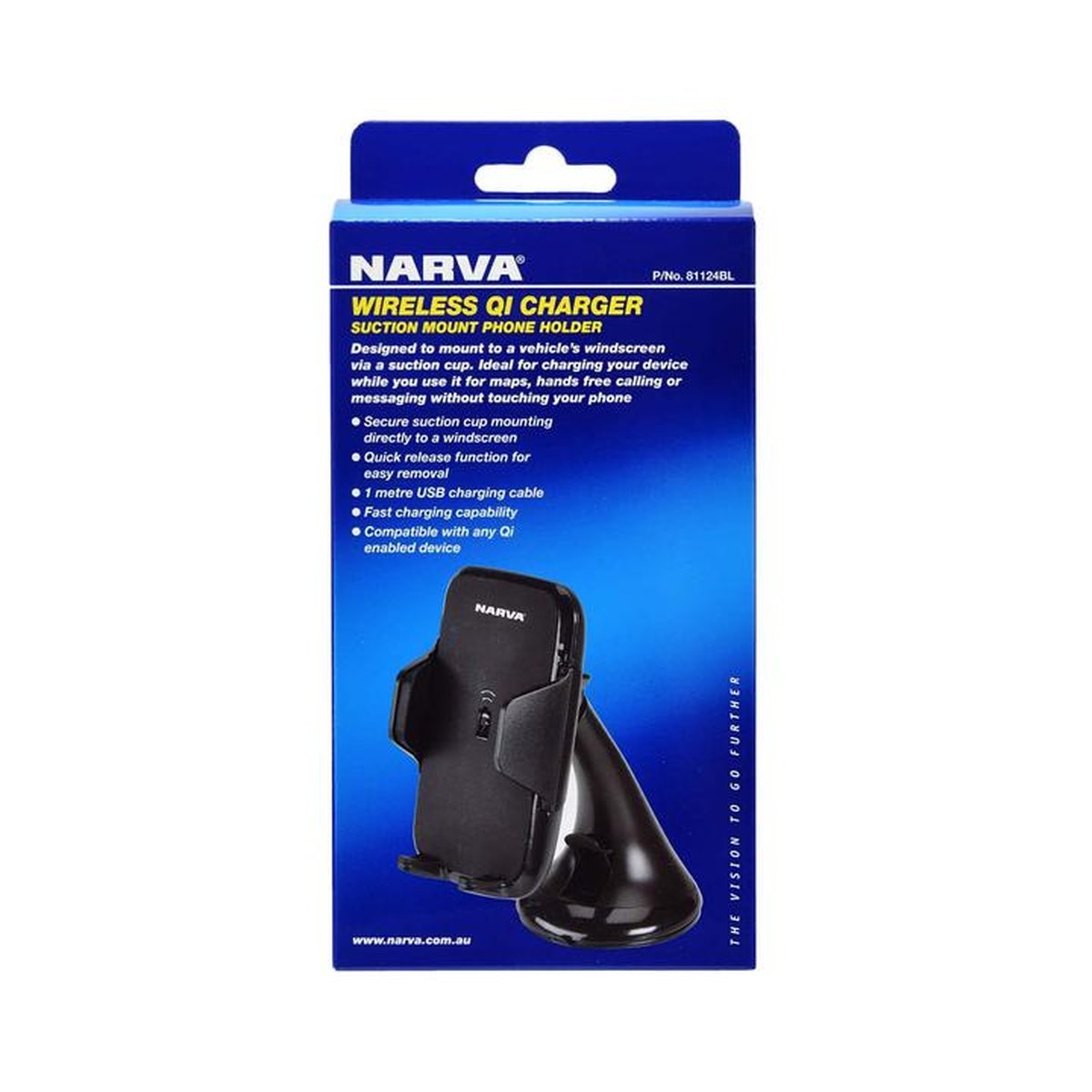 Narva Wireless Charger with Suction Mount Blister Pack 81124BL