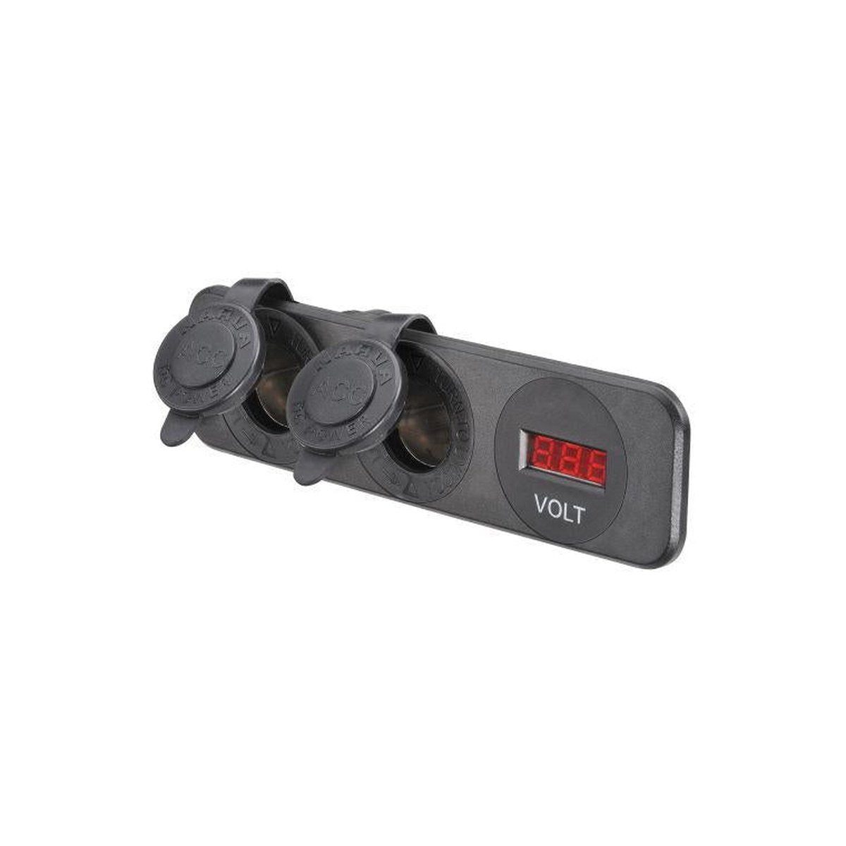 Narva HD Twin Surface Mount Socket Accessory/Volt Meter 81180BL