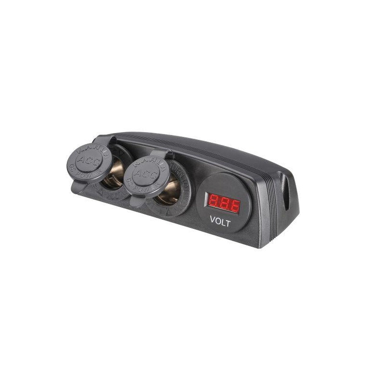 Narva Twin Surface Mount Socket Accessory/Volt Meter 81190BL