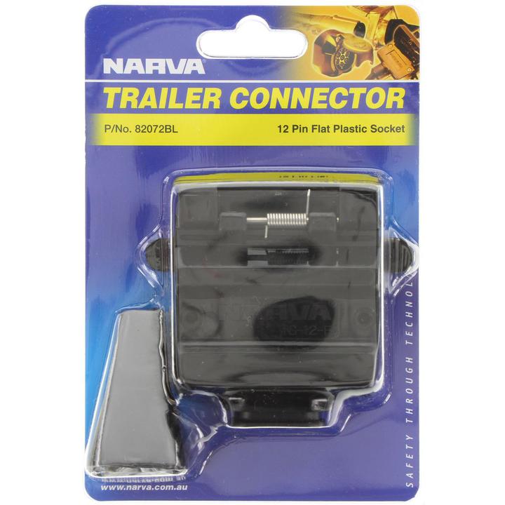 Narva Trailer Socket 12 Pin Flat 82072BL