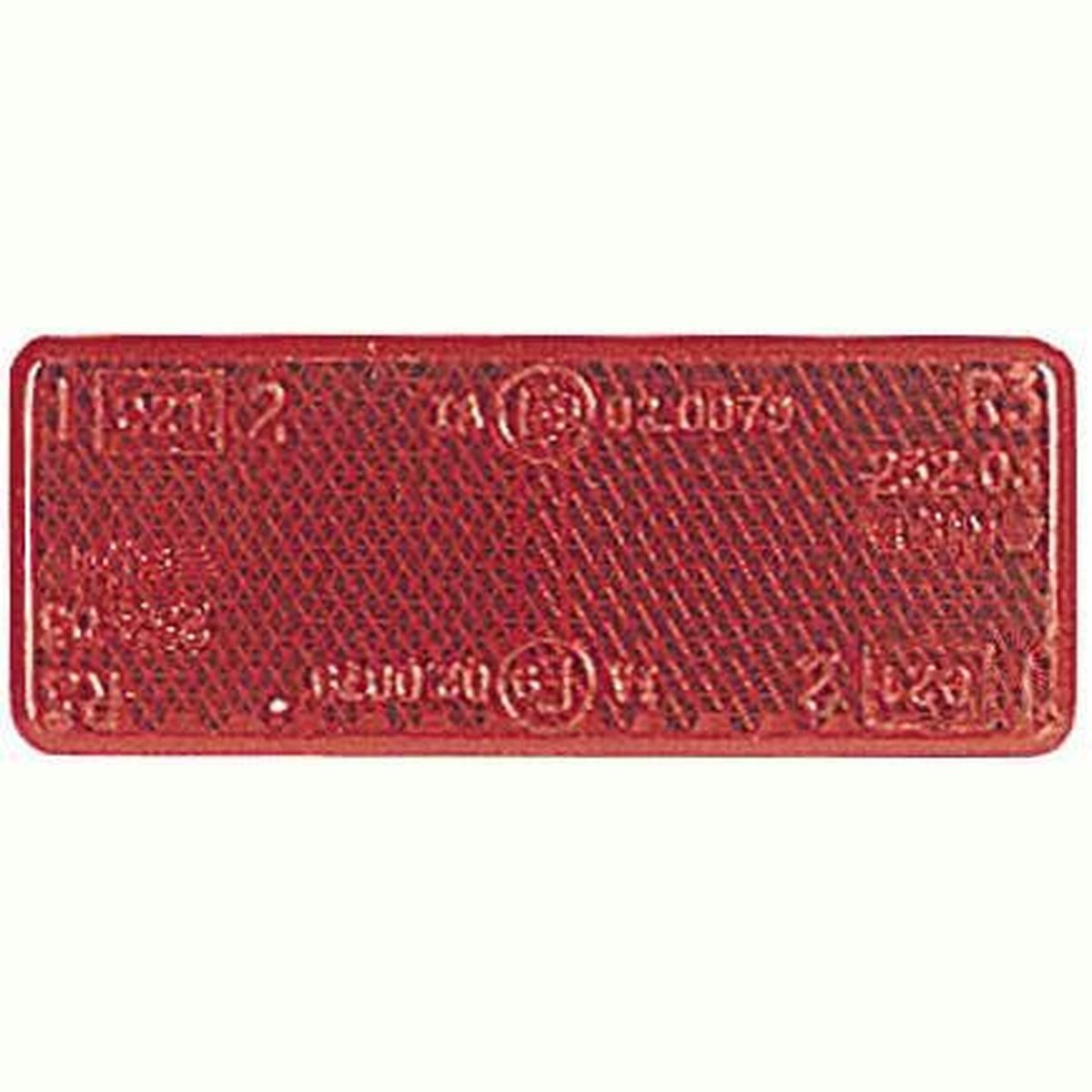 Narva Reflector 70mmx28mm Red Self Adhesive (2pk) 84037/50
