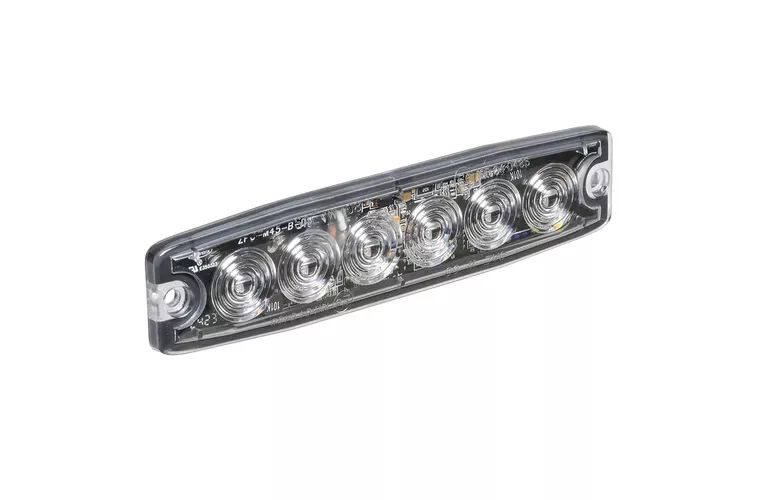 Narva High Powered Low Profile LED Warning Lamp White 12-24V 6 x 1W 85214W