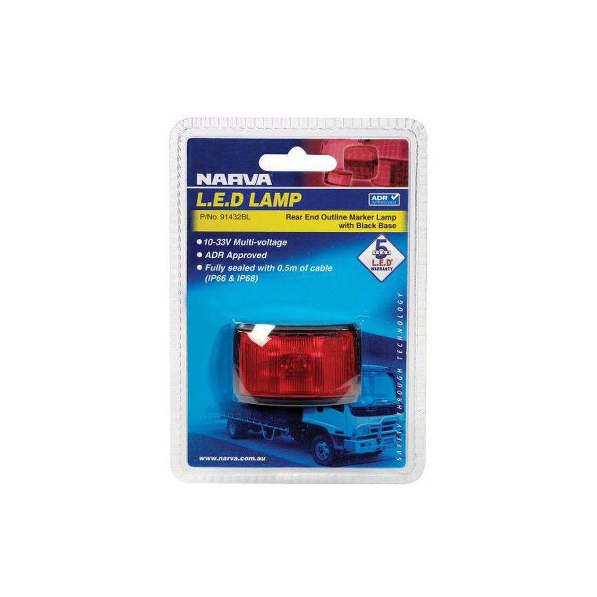 Narva LED Marker Lamp Red 91432