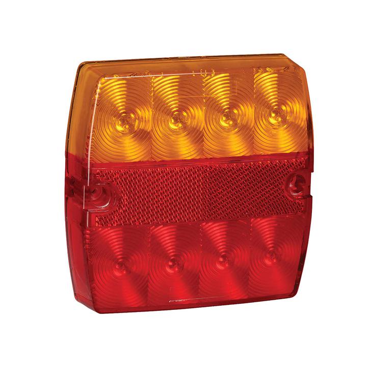Narva Model 34 LED Slimline Rear Combo Lamp with Licence Plate Plate Lamp Red/Amber 170mm 12V 93434BL