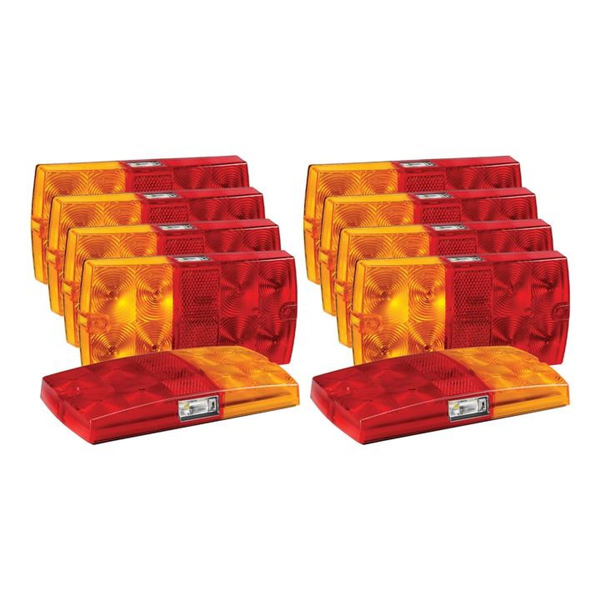 Narva Model 36 LED Slimline Rear Combo Lamp with Licence Plate Plate Lamp Red/Amber 156mm x 81mm 12V (10Pk) 93634/10