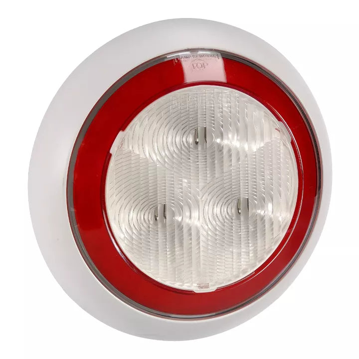 Narva Model 43 LED Reverse Lamp White with LED Tail Ring Red 9-33V 94342W
