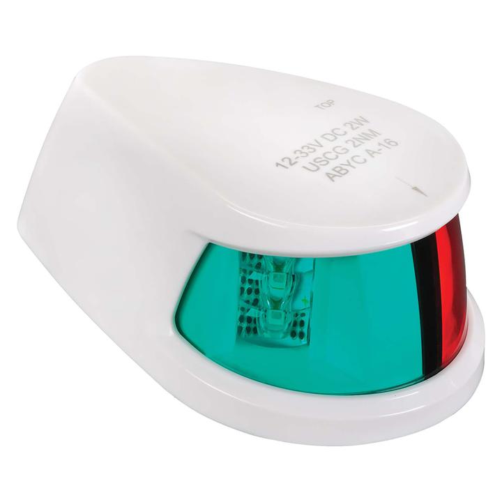 Narva 2 Nautical Mile LED Bi-Coloured Lamp with White Housing Red/Green 9-33V 99080BL