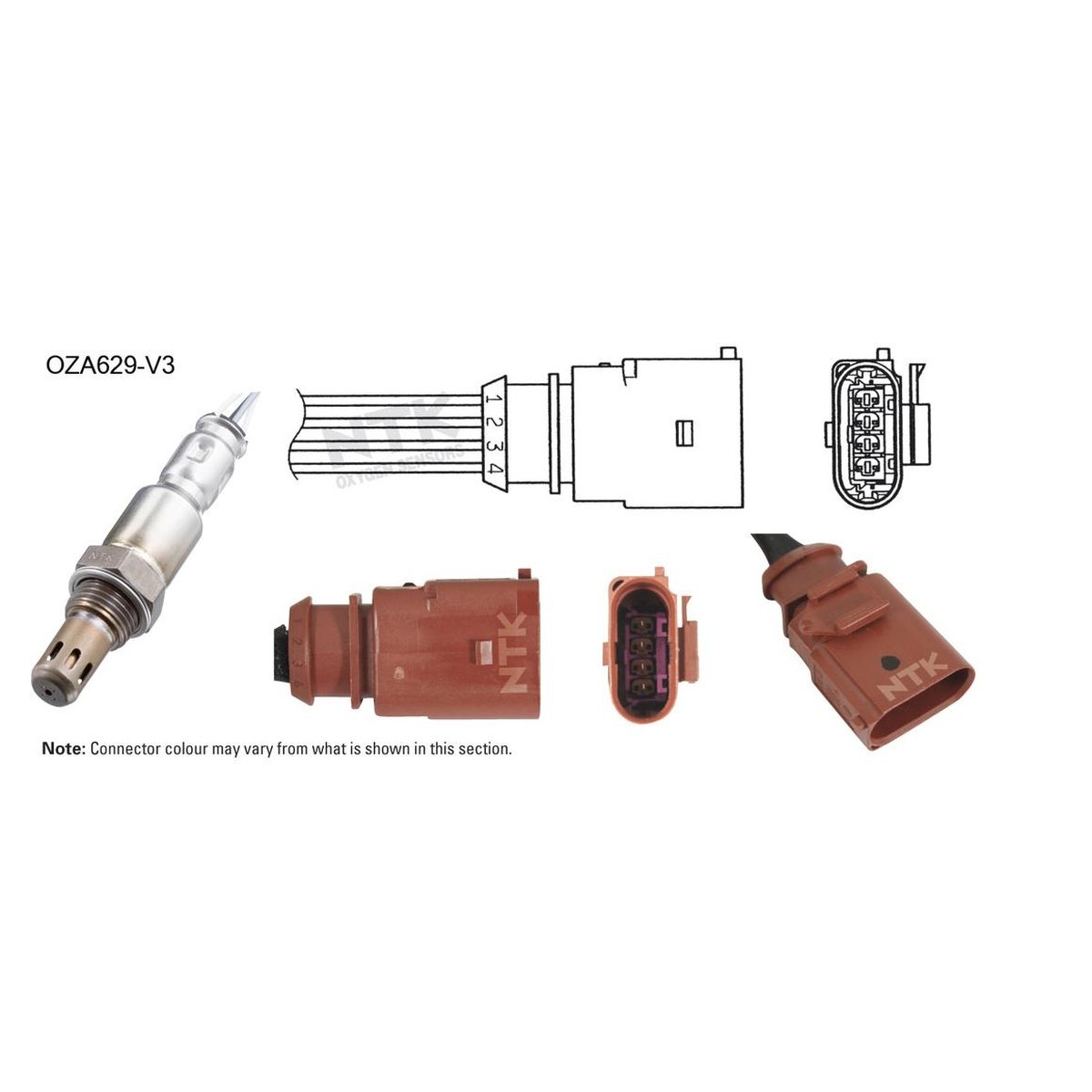 NTK Oxygen Lambda Sensor OZA629-V3