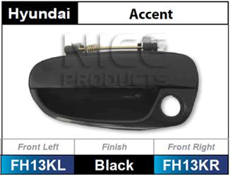 NICE Door Handle Front LH Black FH13KL