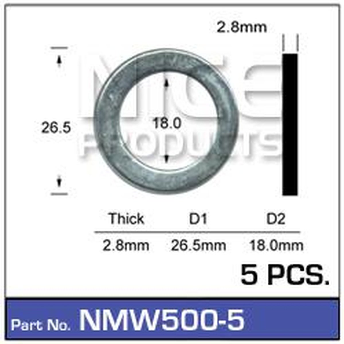 NICE Wheel Nut Washer (5 Pack) NMW500-5