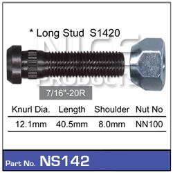 NICE Wheel Stud & Nut 7/16" 40.5mm NS142