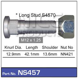 NICE Wheel Stud & Nut M12x1.25 39.6mm NS457