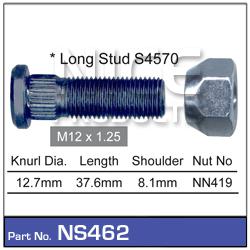 NICE Wheel Stud & Nut M12x1.25 35.4mm NS462