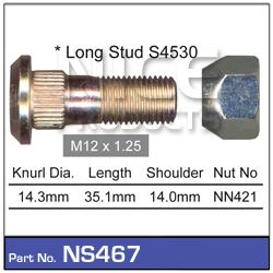 NICE Wheel Stud & Nut M12x1.25 34.2mm NS467