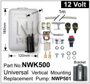 NICE Windscreen Washer Pump Kit NWK500
