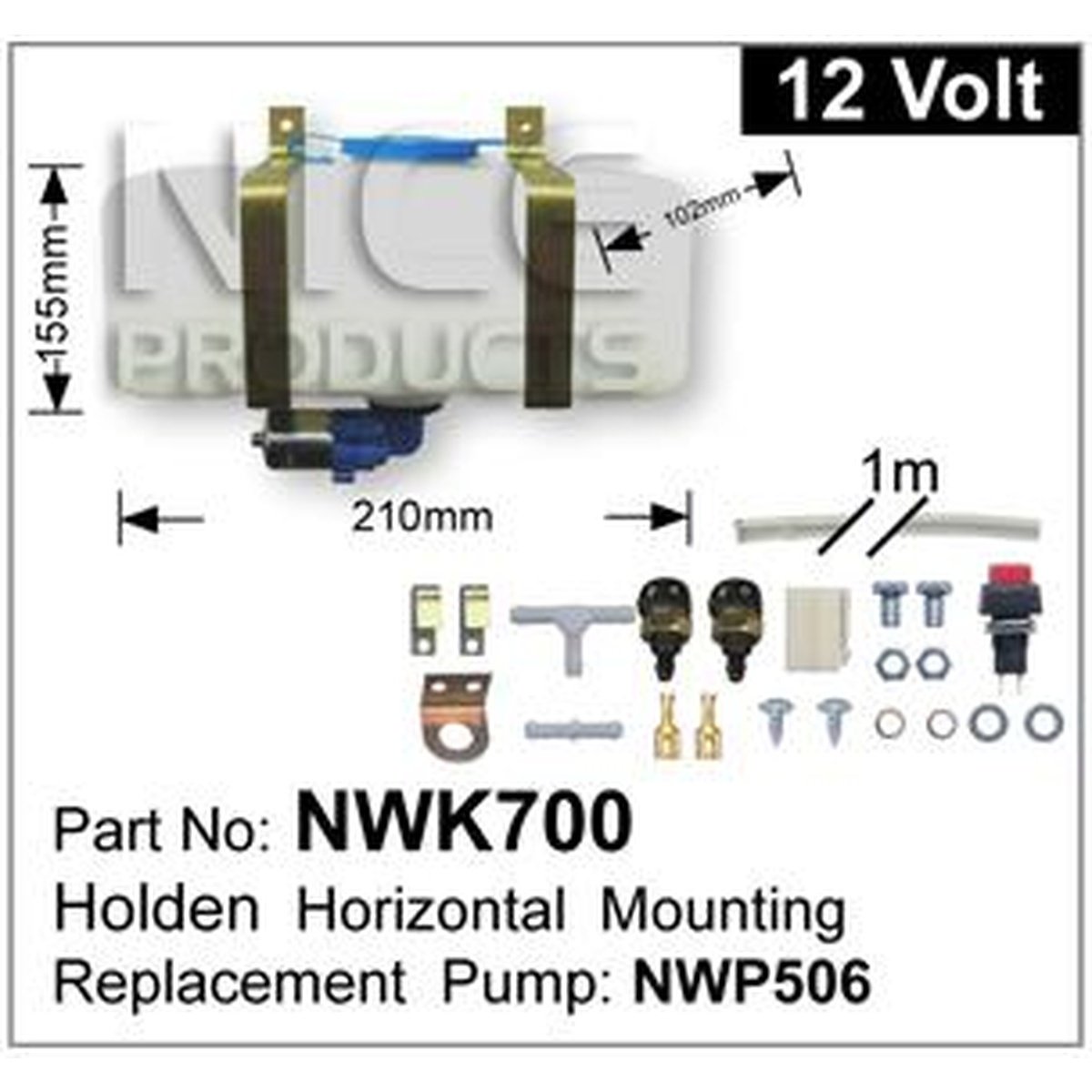 NICE Windscreen Washer Pump Kit NWK700
