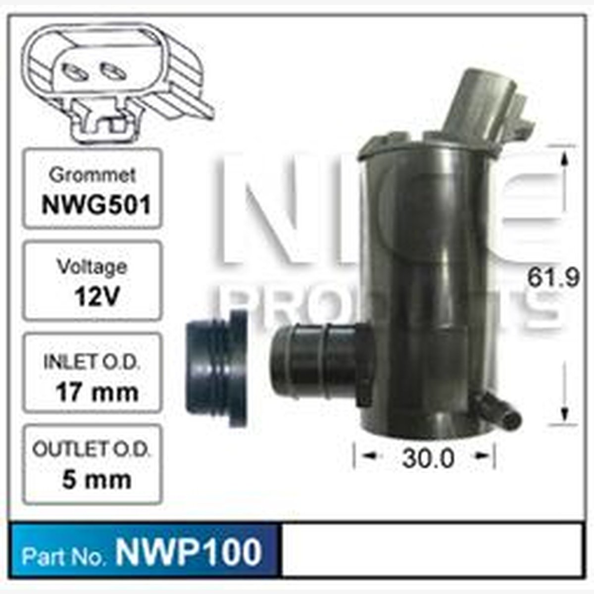 NICE Windscreen Washer Pump NWP100