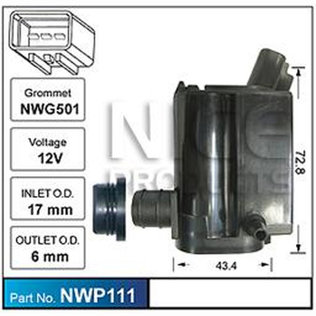 NICE Windscreen Washer Pump NWP111