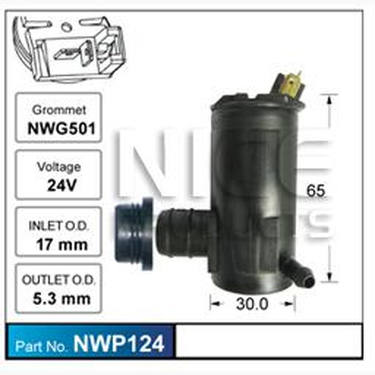 NICE Windscreen Washer Pump NWP124