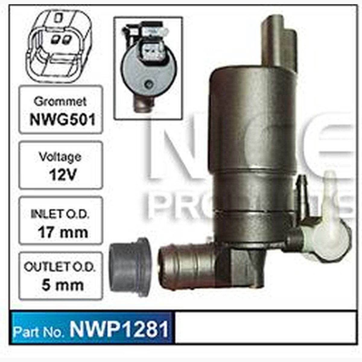 NICE Windscreen Washer Pump NWP1281