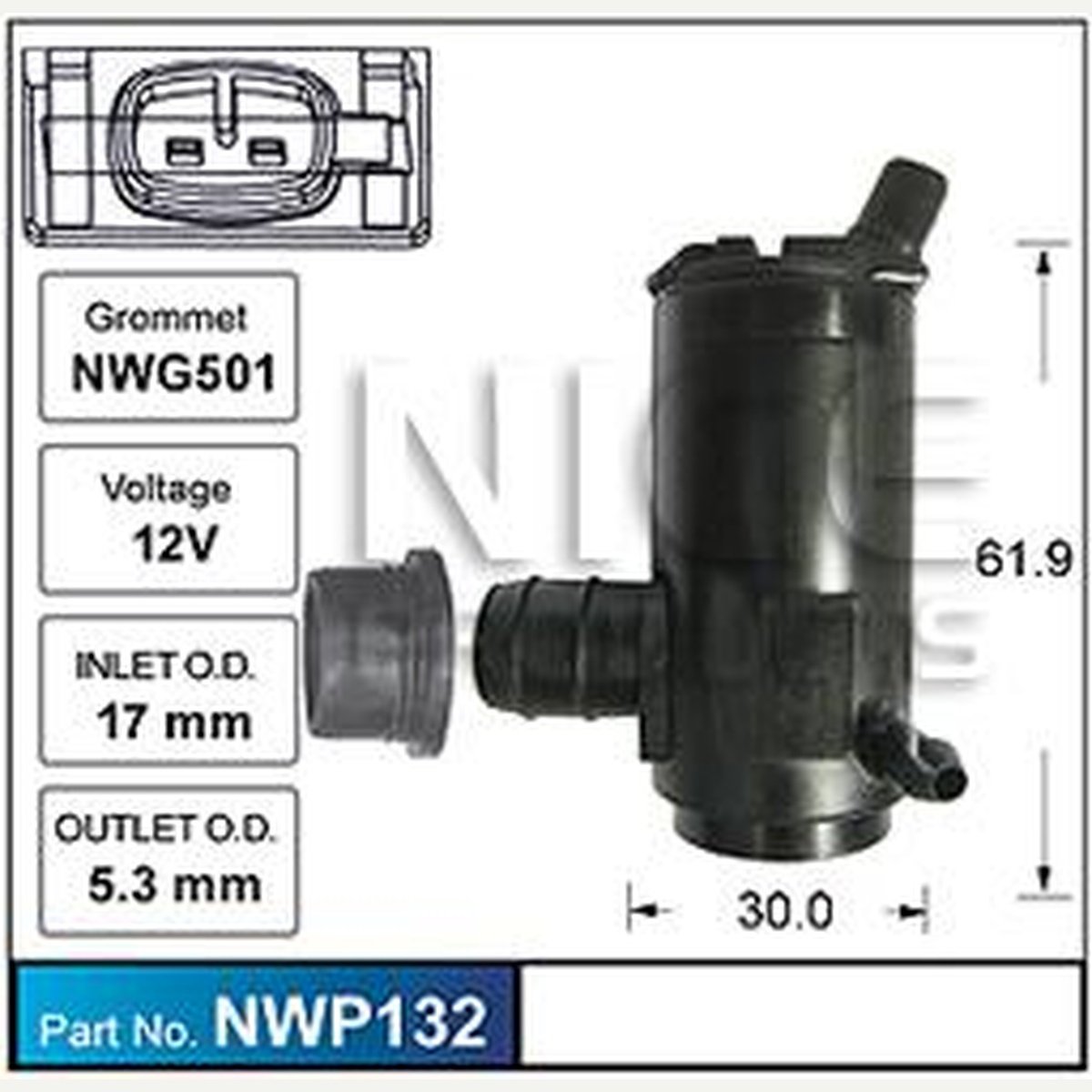 NICE Windscreen Washer Pump NWP132