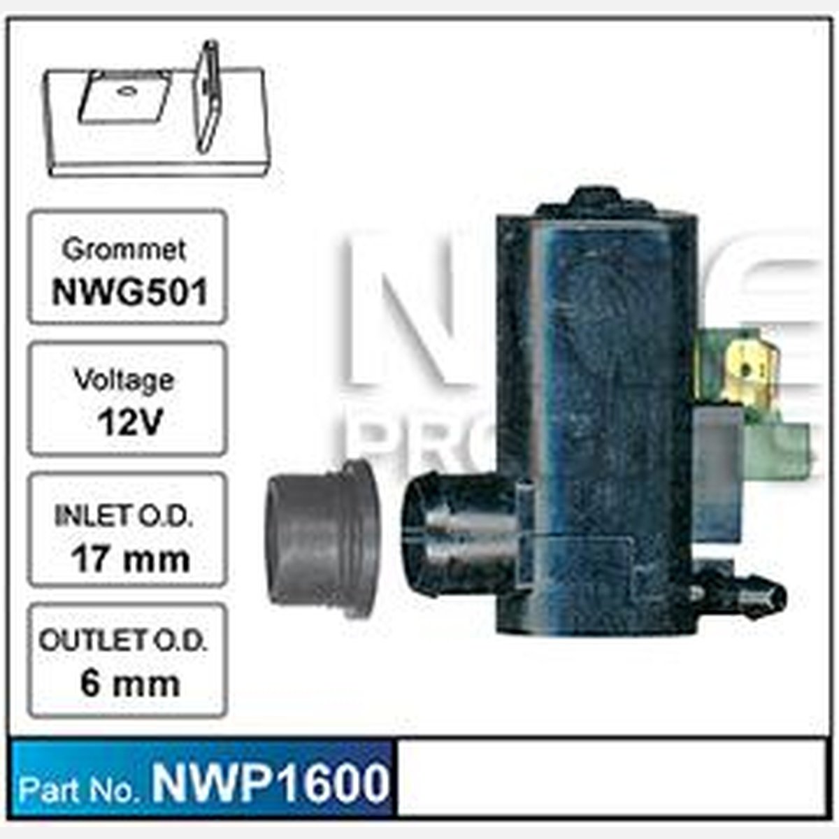 NICE Windscreen Washer Pump NWP1600