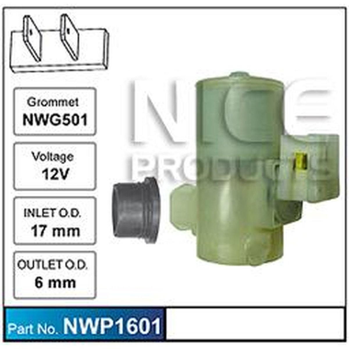 NICE Windscreen Washer Pump NWP1601