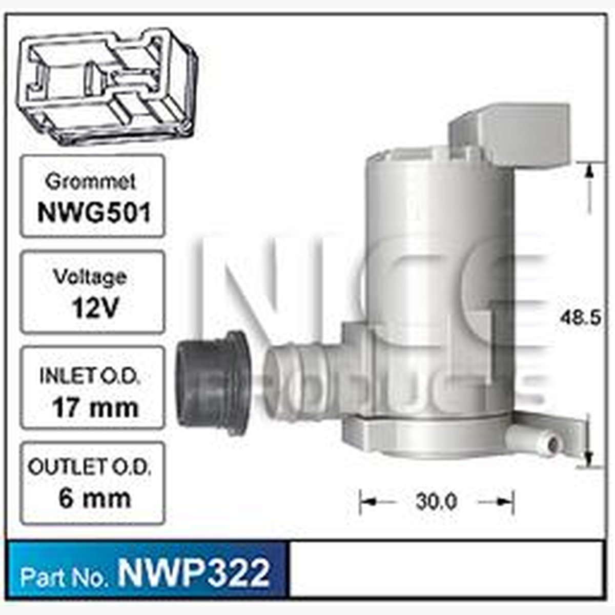 NICE Windscreen Washer Pump NWP322