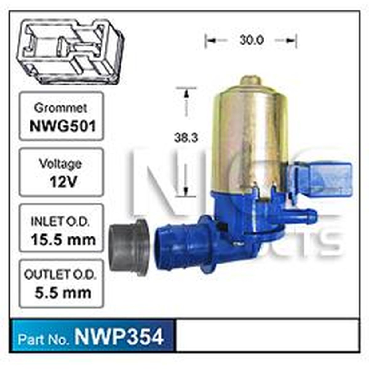 NICE Windscreen Washer Pump NWP354