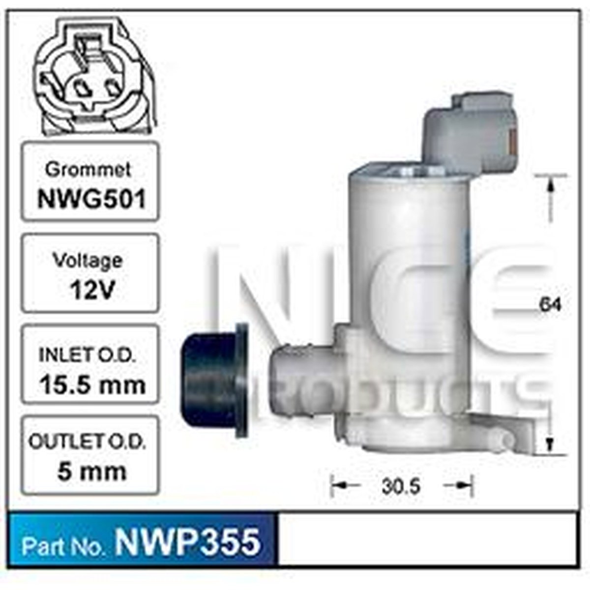NICE Windscreen Washer Pump NWP355
