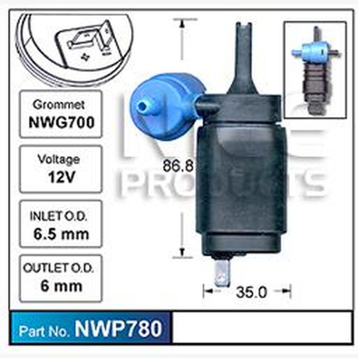 NICE Windscreen Washer Pump NWP780