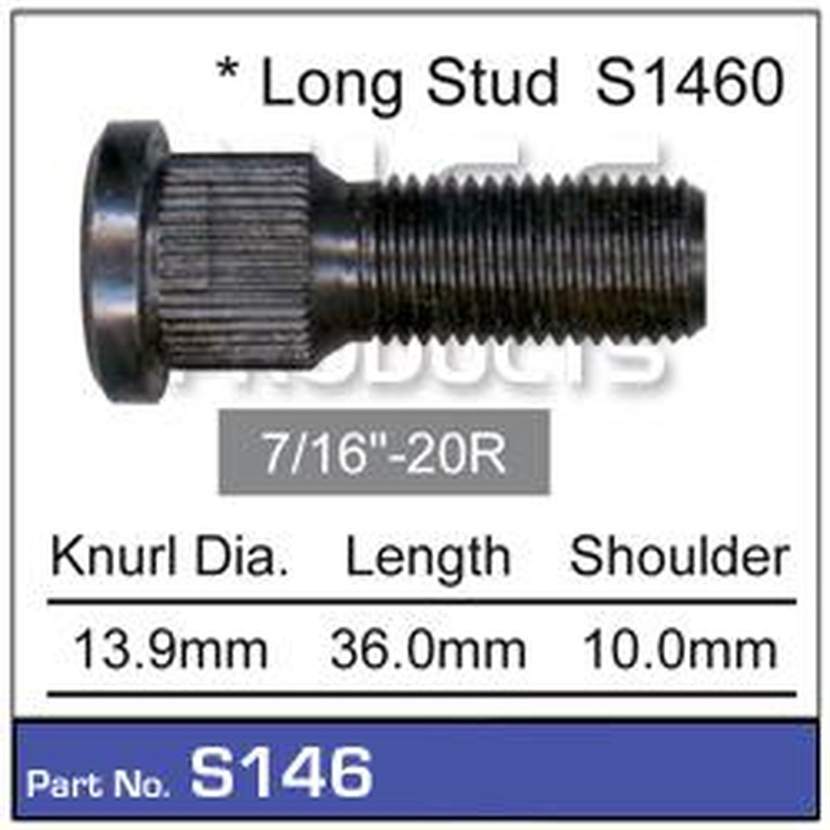 NICE Wheel Stud 7/16" 36mm S146