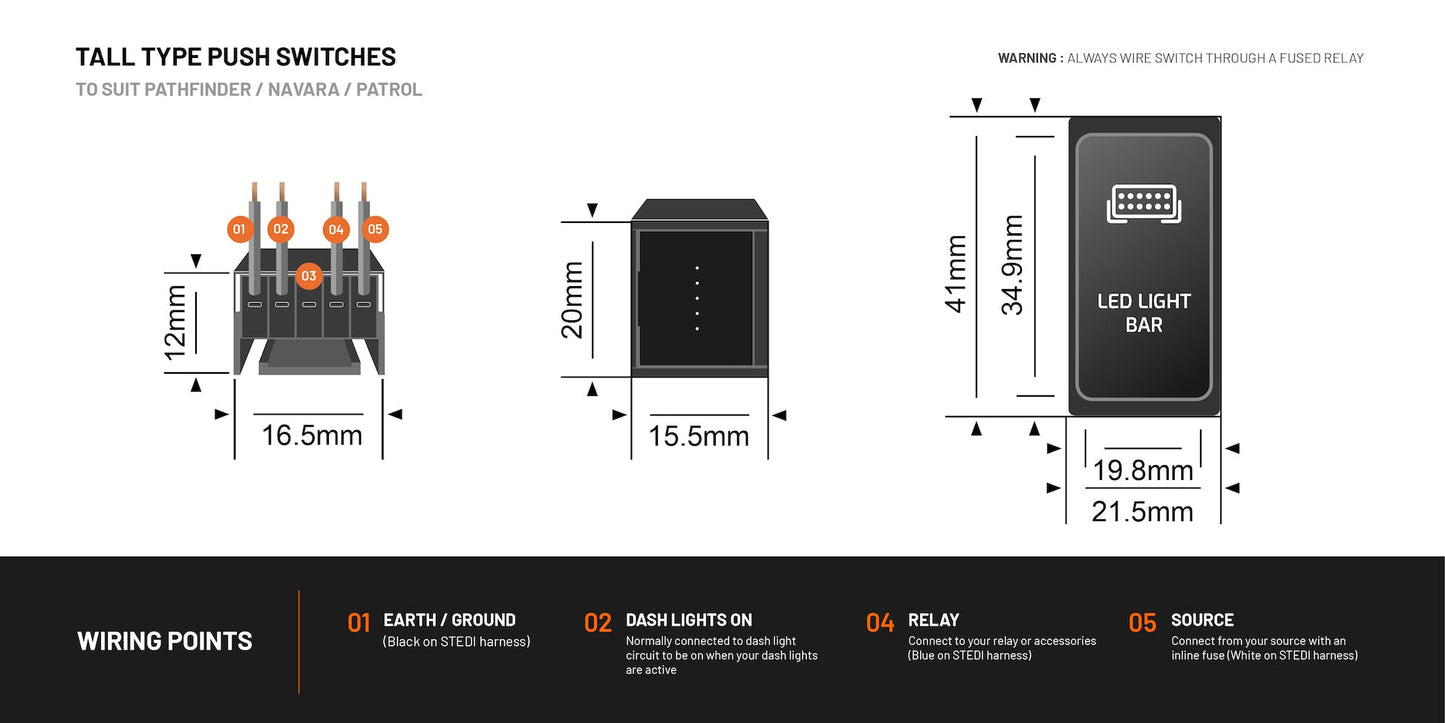 STEDI USBC For Nissan TALL USBCNAV