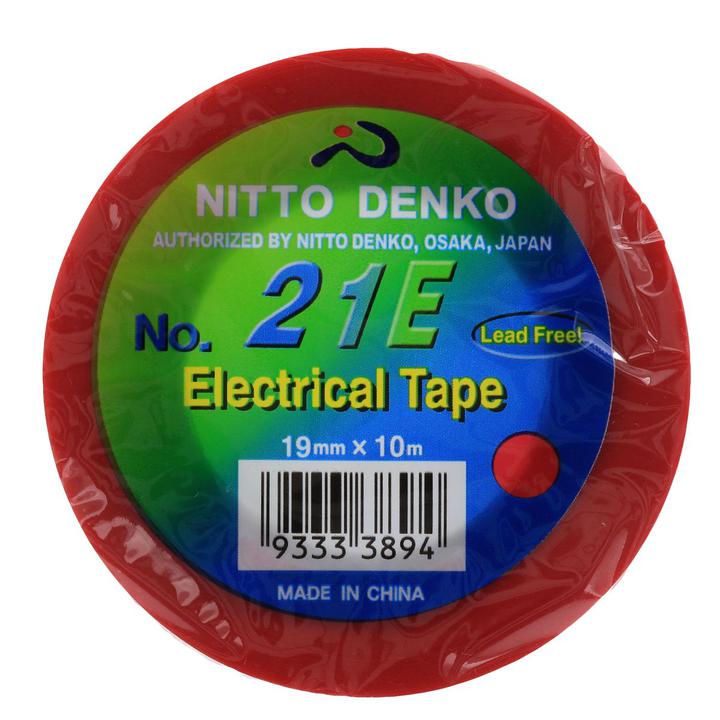 Nitto PVC Electrical Tape 19mm x 10m Red 19MMX10MRD-E