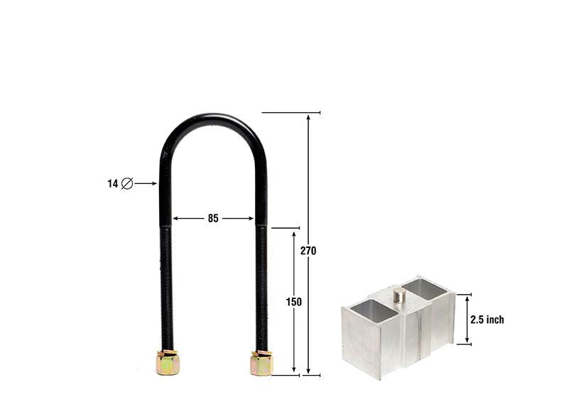 Nolathane Lowering Block Kit 2.5" 47923