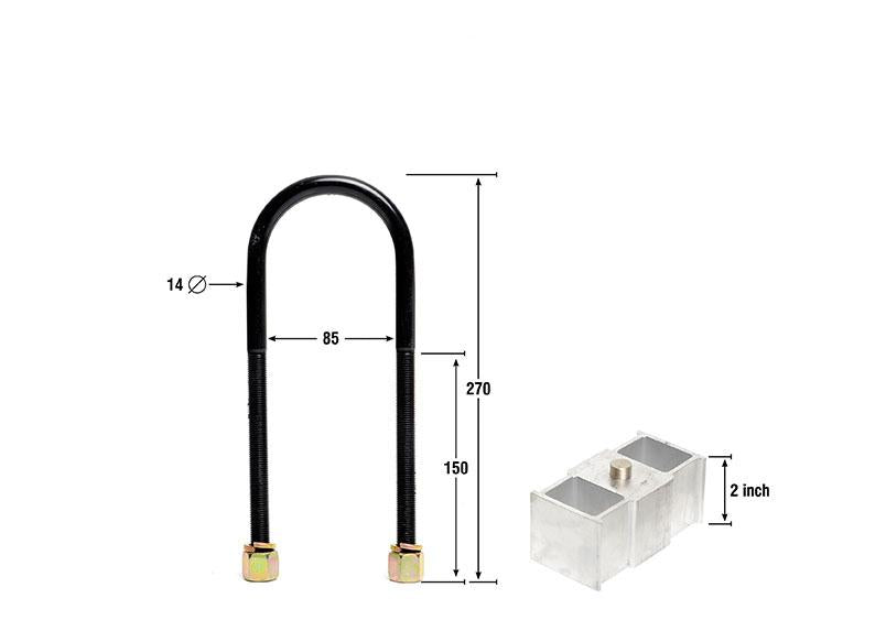 Nolathane Lowering Block Kit 2.0" 47928