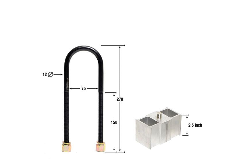 Nolathane Lowering Block Kit 2.5" 47942