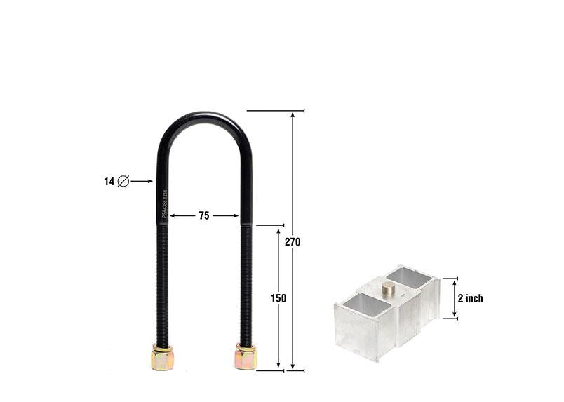 Nolathane Lowering Block Kit 2.0" 47951