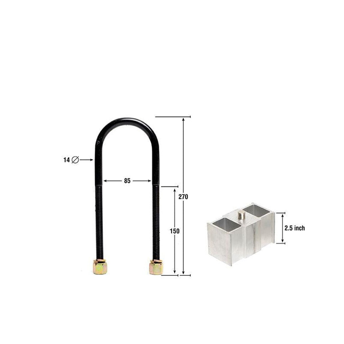 Nolathane Lowering Block Kit 2.5" 47961