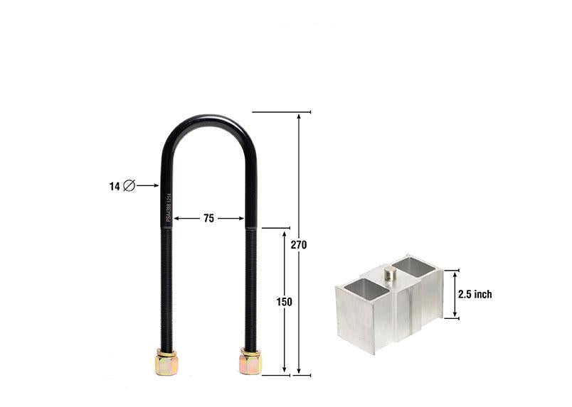 Nolathane Lowering Block Kit 2.5" 47982