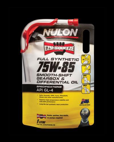 Nulon EZY-SQUEEZE 75W-85 Gearbox and Transaxle Oil 1L Full Synthetic SYN75W85-1E