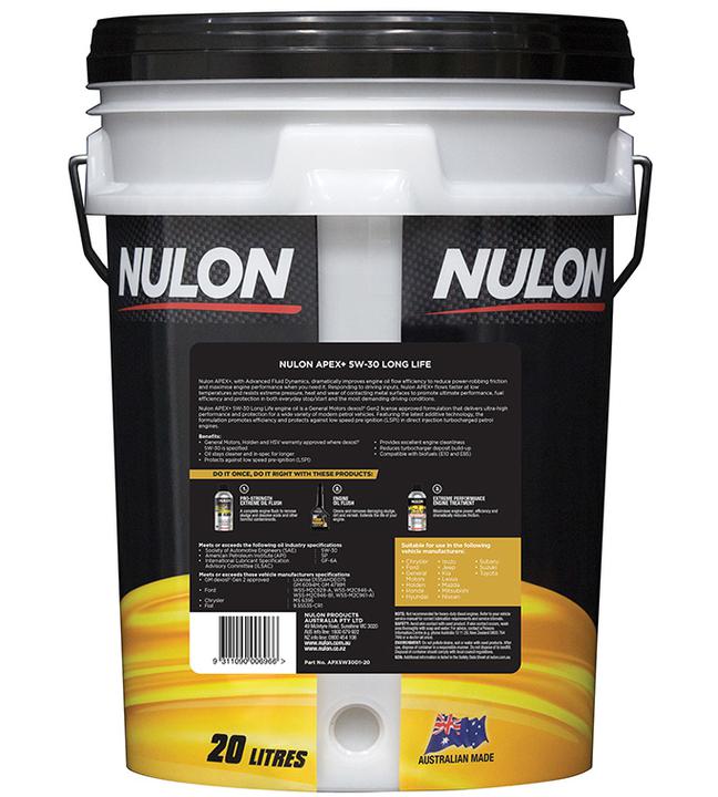 Nulon APEX+ 5W-30 Long Life Engine Oil 20L Full Synthetic APX5W30D1-20