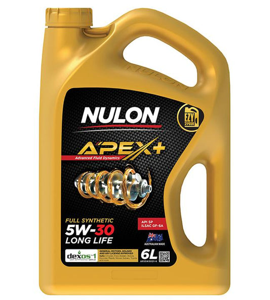 Nulon APEX+ 5W-30 Long Life Engine Oil 6L Full Synthetic APX5W30D1-6