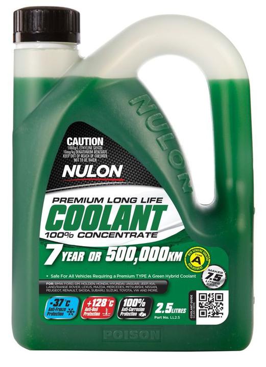 Nulon Green Premium Long Life Coolant 100% Concentrate 2.5L LL2.5